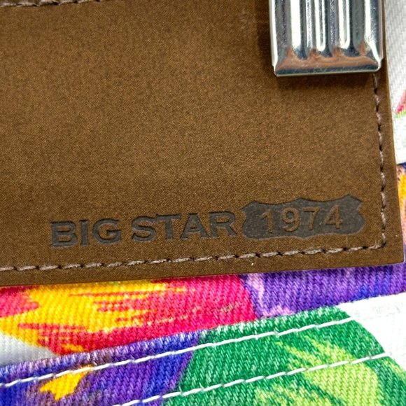 Big Star 1974 Jeans Pants Womens Alex Mid Rise Skinny Floral Multicolor 27R - Picture 9 of 12